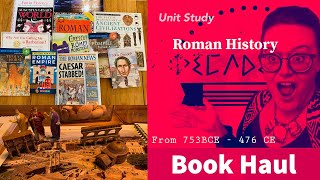 Roman history unit study book haul and flip through