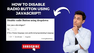 JavaScript Tutorial For Beginner | Disable Radio Button Using JavaScript | JavaScript #coding