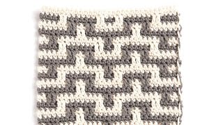 Left Hand: Crochet Mosaic Stitch Dishcloth Pattern | The Crochet Crowd