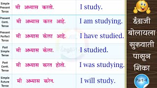 इंग्रजी बोलायला सुरुवातीपासून शिका | Basic Level English Speaking Practice | Part 4 | Spoken English