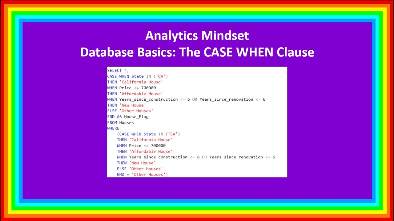 Database Basics: Case When With SQL Server - YouTube