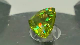 4.53 cts – Incredible Green Sphene! Will fit in a 10 mm mount!