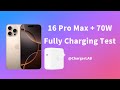 Fully Charging Test of iPhone 16 Pro Max with Apple 70W Charger