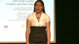 NC Poetry Out Loud 2009  - "When You Are Old" by William Butler Yeats
