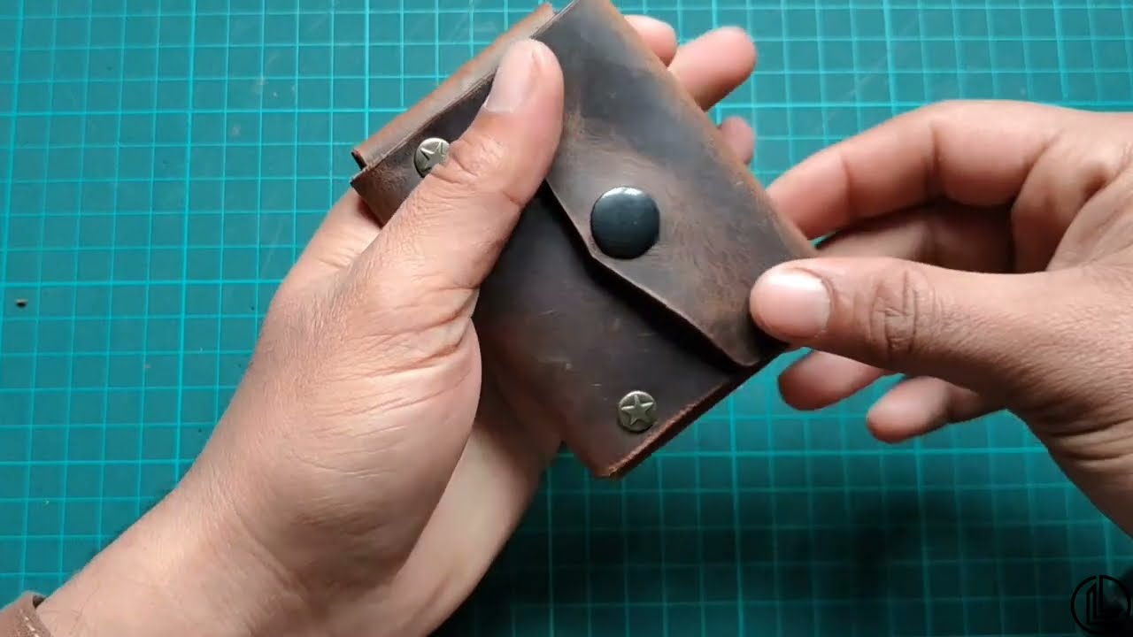 Making A Handmade Leather Flap Wallet Hyper Asmr Youtube