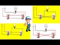 Two Way Switch Connection 4 Method | Two Way Switch wiring Connection with Bulb |