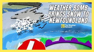 Potent 'Weather Bomb' To Track South Of Newfoundland With A Wintry Blast | #forecast