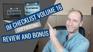 IM Checklist Volume 16 Review and Bonus - IM Checklist V16 Copywriting