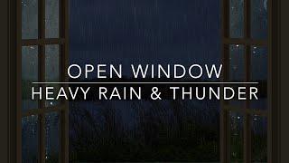 Inspire Sleep with The Sound of Rain & Thunder - 30 minutes Open Window Rain Sounds for Sleep