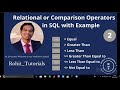 Relational or Comparison Operators in SQL | SQL Operators | Relational Operators in SQL
