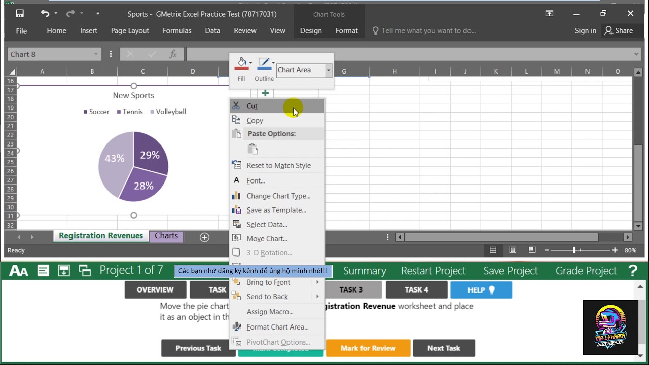 Project 1 MOS Excel 2016 Exam 3 | MR. LY KHANH - MOS Certification ...