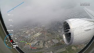 Turkish Airlines B777-300ER Stormy Landing at Istanbul Atatürk