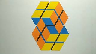 3D OPTICAL ILLUSION RUBIK'S CUBE | 3D WALL PAINTING | EASY 3D WALL DECORATION
