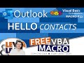 Outlook Hello Contacts | VBA Macro #33