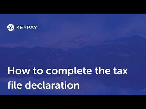 How to complete the Tax File Number Declaration in KeyPay How to complete the Tax File Number Declaration in KeyPay