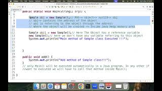 Selenium Core JAVA Day 2 - Classes Objects, Variables and its types