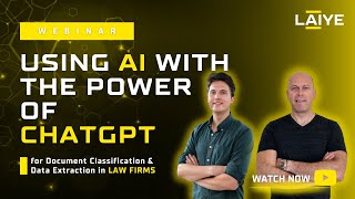 AI and ChatGPT for Document Classification and Data Extraction in Law Firms Webinar - March 30th