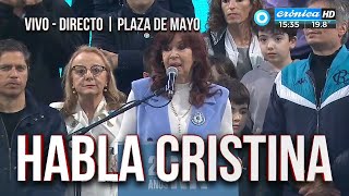 Cristina Kirchner: "Cuando Néstor llegó, se jubilaban unos pocos"
