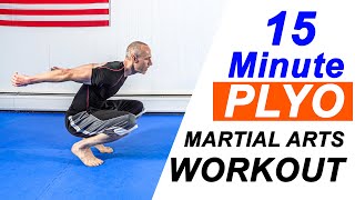 15 Minute PLYO Martial Arts Workout with Taekwondo Kicks ( No Equipment )