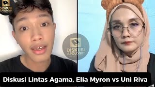 #heboh/diskusi lintas Agama, Elia Miron dan Uni Riva. diskusi santai. Umi Riva kelihatan dunggu