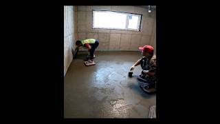 바닥수평의 기술 #바닥미장 #shorts#asmr#concrete  #floor #tile #미장#concretepumping#바닥공사 #레미콘 #미장