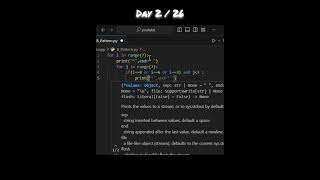 day 2 of printing alphabets Star pattern in python #python #programming #coding #trending #python3