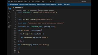Creating a TELEGRAM CHATBOT using nodejs