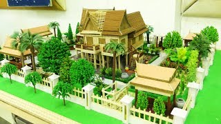 DIY Miniature Ancient House from Wood Stick - Architecture - Dream house - Model 44