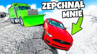 ❄️ CIĘŻARÓWKI KONTRA SUPERAUTA NA OGROMNYM KLIFIE!? | BeamNG Drive |