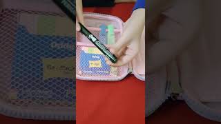 Organizing my new unicorn pencil case/What's in my pencil case #shorts #youtubeshorts #trending