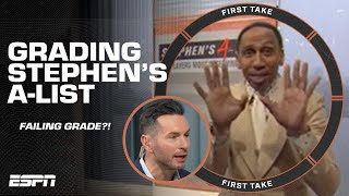 FAILING GRADE ❌ JJ Redick & Shannon Sharpe on Stephen's A-List of who deserves a statue | First Take