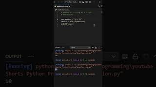 Using Python's eval() Function to Evaluate Mathematical Expressions #coding #programming #python