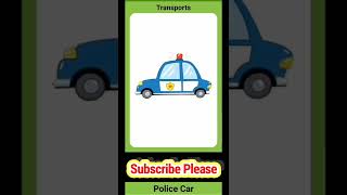 Transport name part 7 | Vehicles Name | वाहनों के नाम | Video for Kids | ABC learning  #shorts #abc