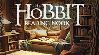 The Hobbit Reading nook ◎ Cozy ASMR Ambience / Nature sounds, Cat purring, Books \u0026 More