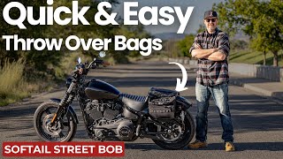 Easiest Throw Over Bags I've Had For My Softail Street Bob