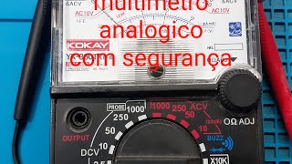 como usar o multimetro analogico com segurança