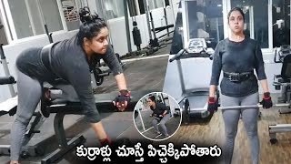 Actress Pragathi Mahavadi MindBlowing Heavy Workout || Actress Pragathi || Cinema Culture