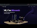 Portfolio Website using Next.js, Tailwind CSS, React Three Fiber and Framer Motion
