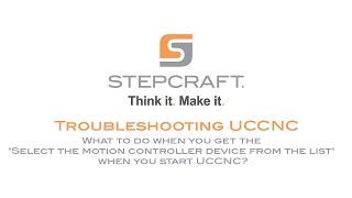 UCCNC Troubleshooting - Select the motion controller device from the list