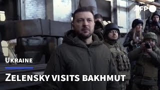 Ukraine's Zelensky visits frontline city of Bakhmut | AFP