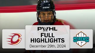 PWHL Highlights | Ottawa Charge vs. New York Sirens - December 29, 2024