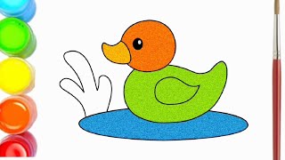 Drawing and Coloring Ducks for kids| Рисуем Утка для детей | Menggambar Dan Mewarnai Bebek | Balita