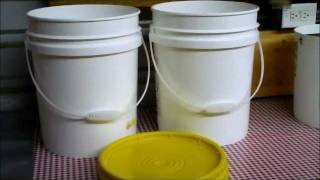 Food Storage: Corn, Whole Kernel in 5 Gallon Plastic Buckets with Diatomaceous Earth