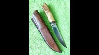 Самодельные ножны из кожи/Homemade leather sheath