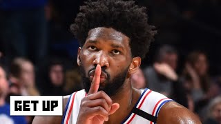 Joel Embiid shushes 76ers fans for booing, says 'I don't care how it looks' | Get Up