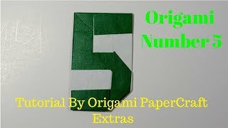 How To Make An ORIGAMI Number Five (5)  || Origami Papercraft