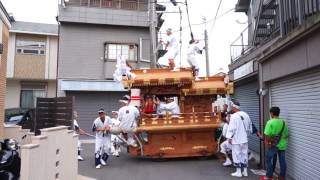 平成29年東大阪市稲田八幡宮夏祭り地車曳行2