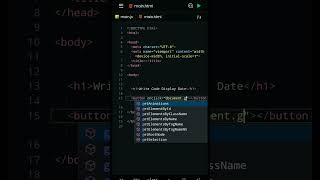How Display Date Using HTML | HTML CSS #shorts #shorts