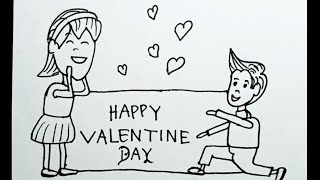 How To Draw Valentine Day Beautiful |Drawing Valentine Day