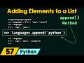 Adding Elements to a List in Python